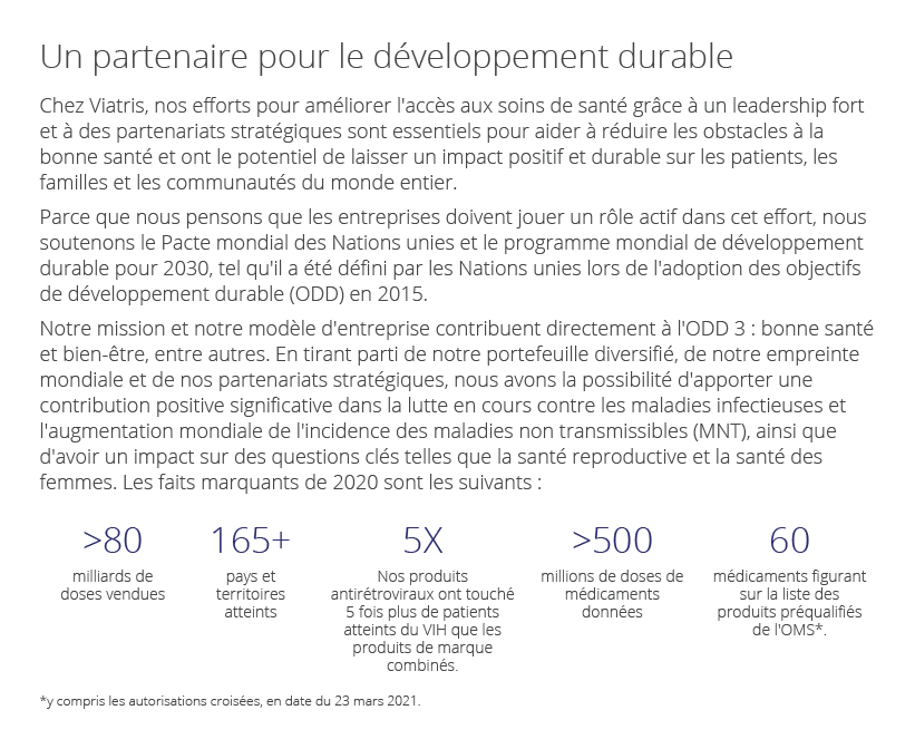 La responsabilité sociétale de Viatris